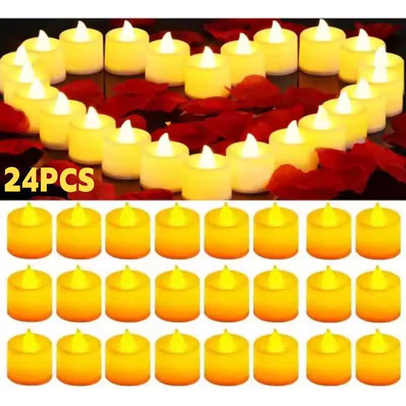 24Pcs LED Candles Flameless Candle Battery Operated, 200+Hours Fake Electric LED Candles Tea Lights — image 7