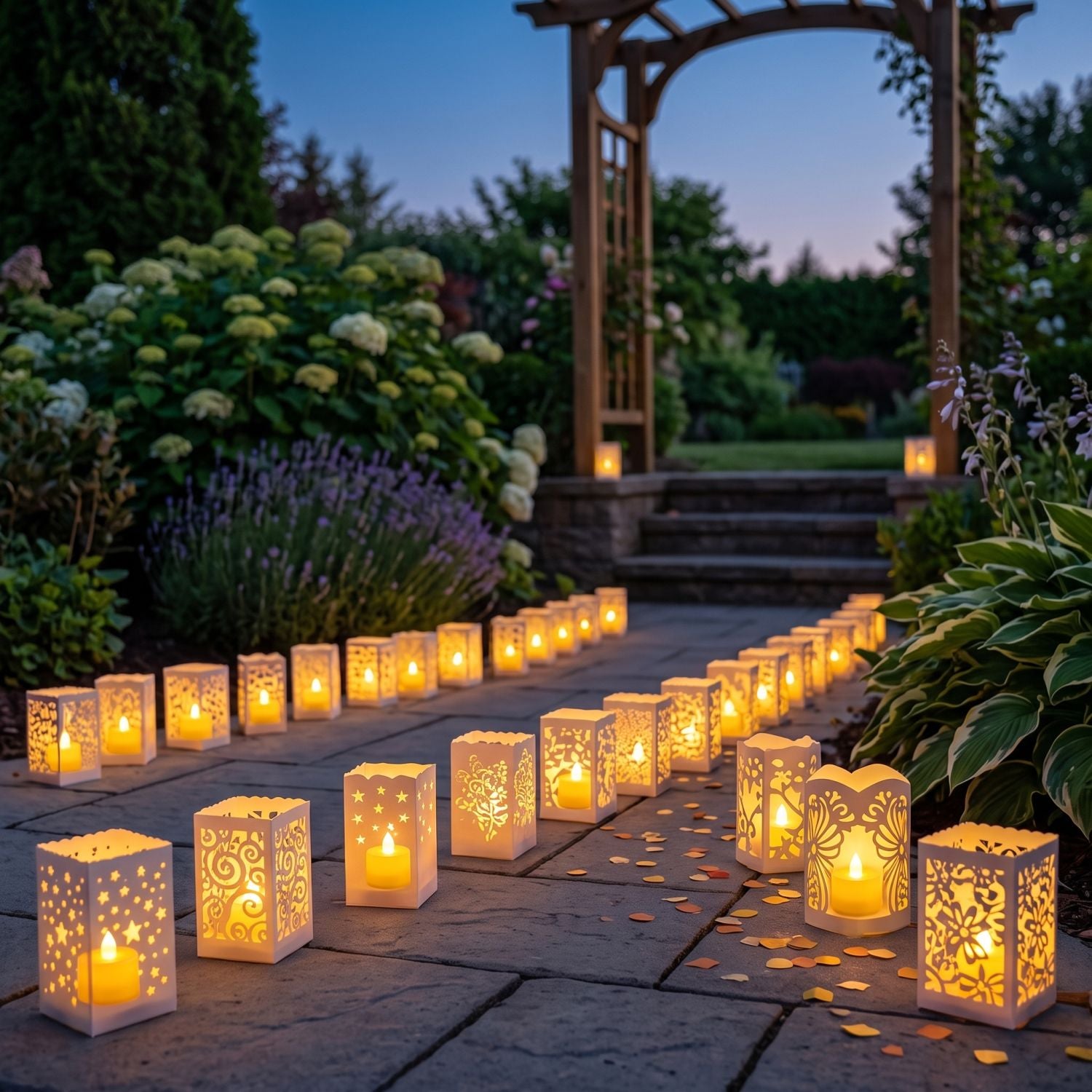 Décoration de fête avec bougies LED